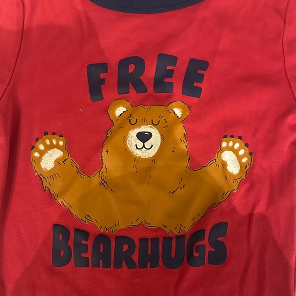 Joe Fresh Red and Navy Bear Hug Pajama Set - Picture 3 of 6